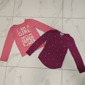 4/$20|Girl's Pink Longsleeves (Super Star), size 6